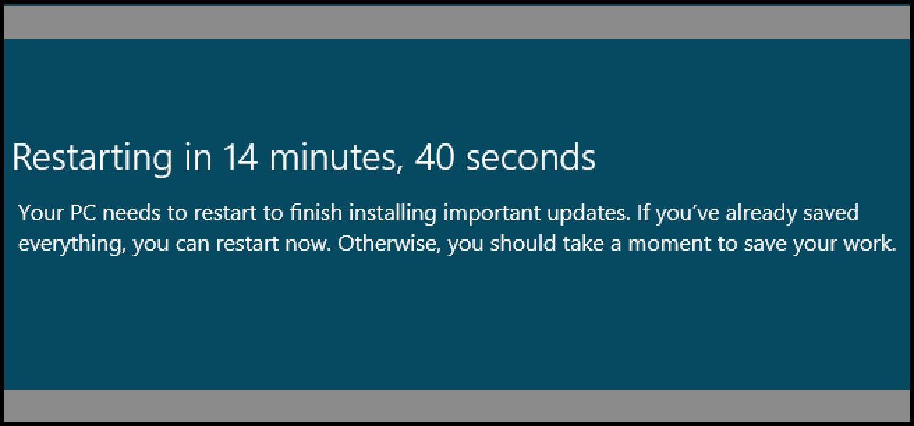 Empêcher Windows de redémarrer votre PC après les mises à jour de Windows