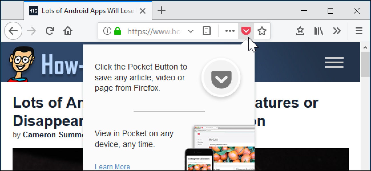 Comment supprimer Pocket de Firefox Quantum