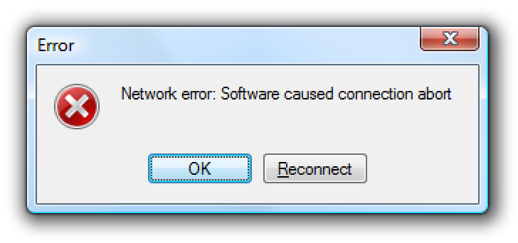 Le logiciel a provoqué l'interruption de la connexion "Le message me rend fou!