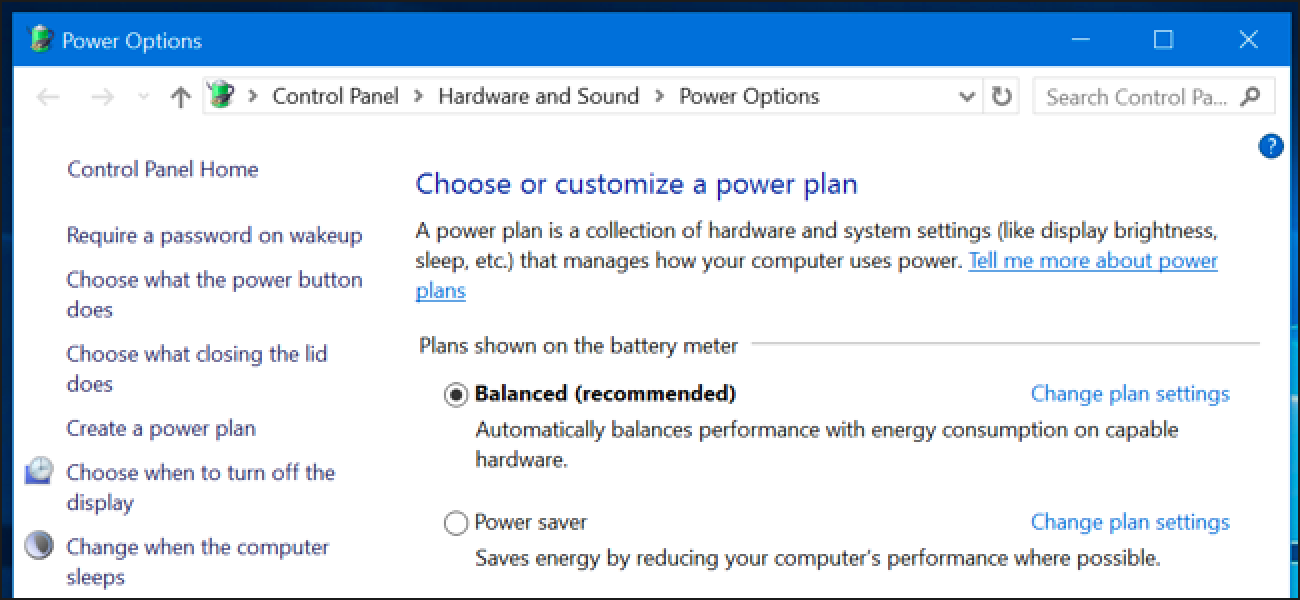 Devez-vous utiliser le plan d'alimentation Équilibré, Économie d'énergie ou Haute performance sous Windows?