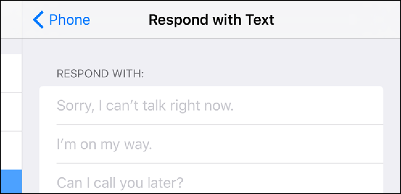 Comment personnaliser les messages «Répondre par texte» aux appels sur iPhone
