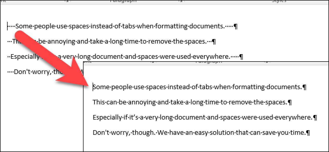 Comment supprimer les espaces de début et de fin sur les lignes dans Microsoft Word