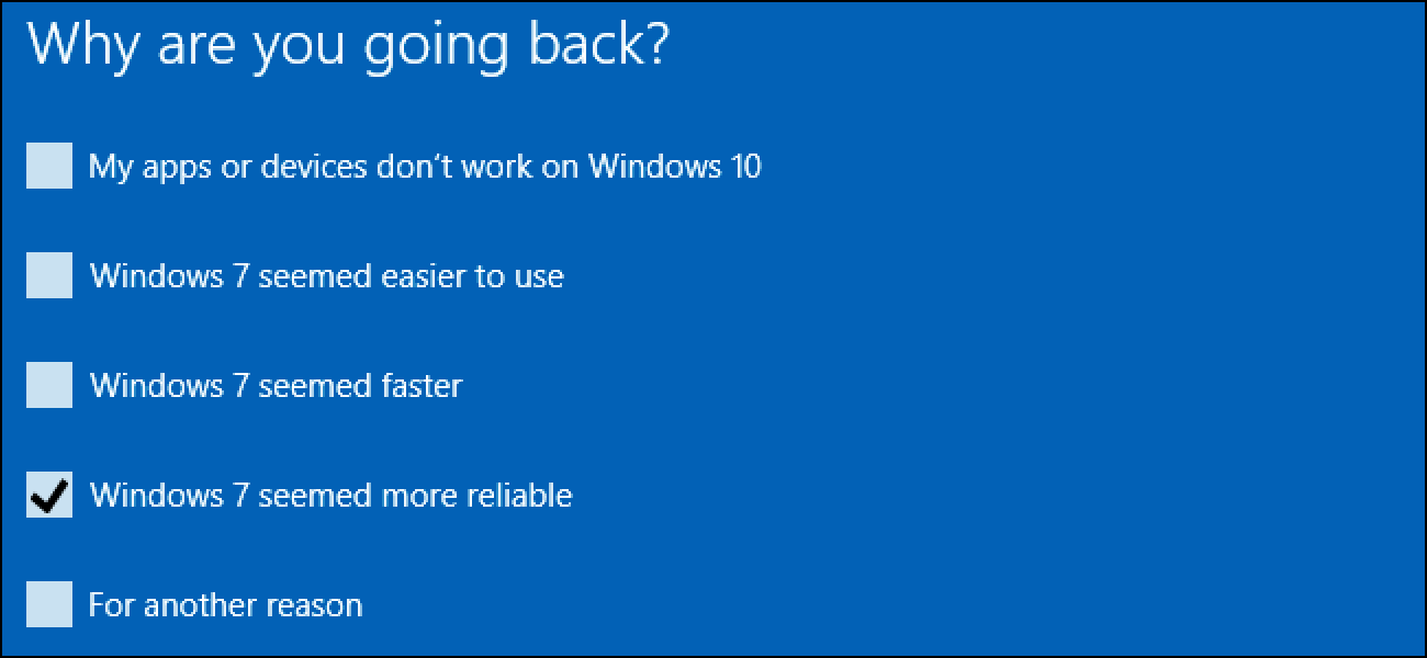 Comment étendre la limite de 30 jours de Windows 10 pour revenir à Windows 7 ou 8.1