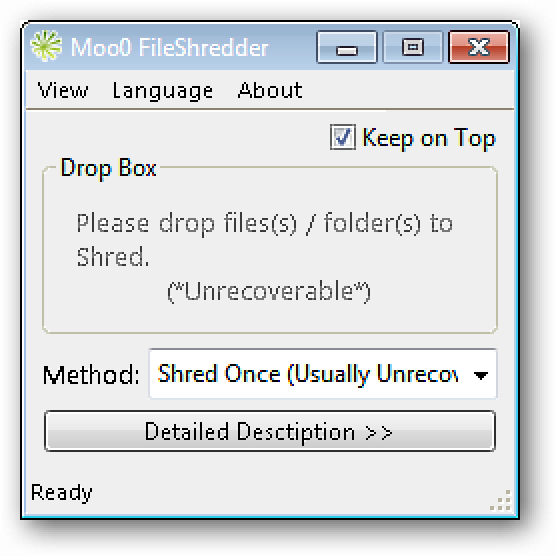Déchiquetez facilement des fichiers avec Moo0 File Shredder