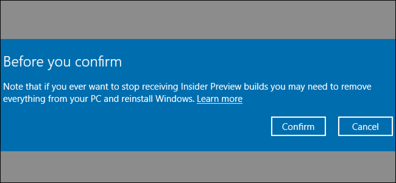 Comment passer de l'aperçu Insider de Windows 10 à stable (sans réinstaller)