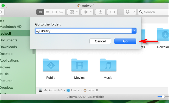 Accédez au dossier Bibliothèque directement sur un Mac