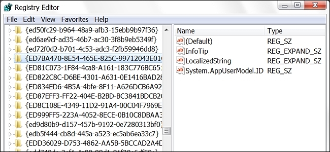 Quelle est la signification des noms de dossier Windows avec des nombres hexadécimaux?