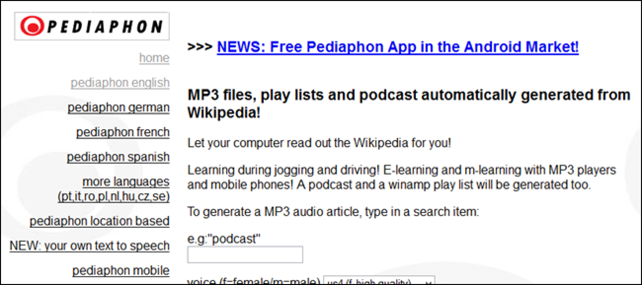 Comment créer des fichiers MP3 à partir d'articles Wikipedia