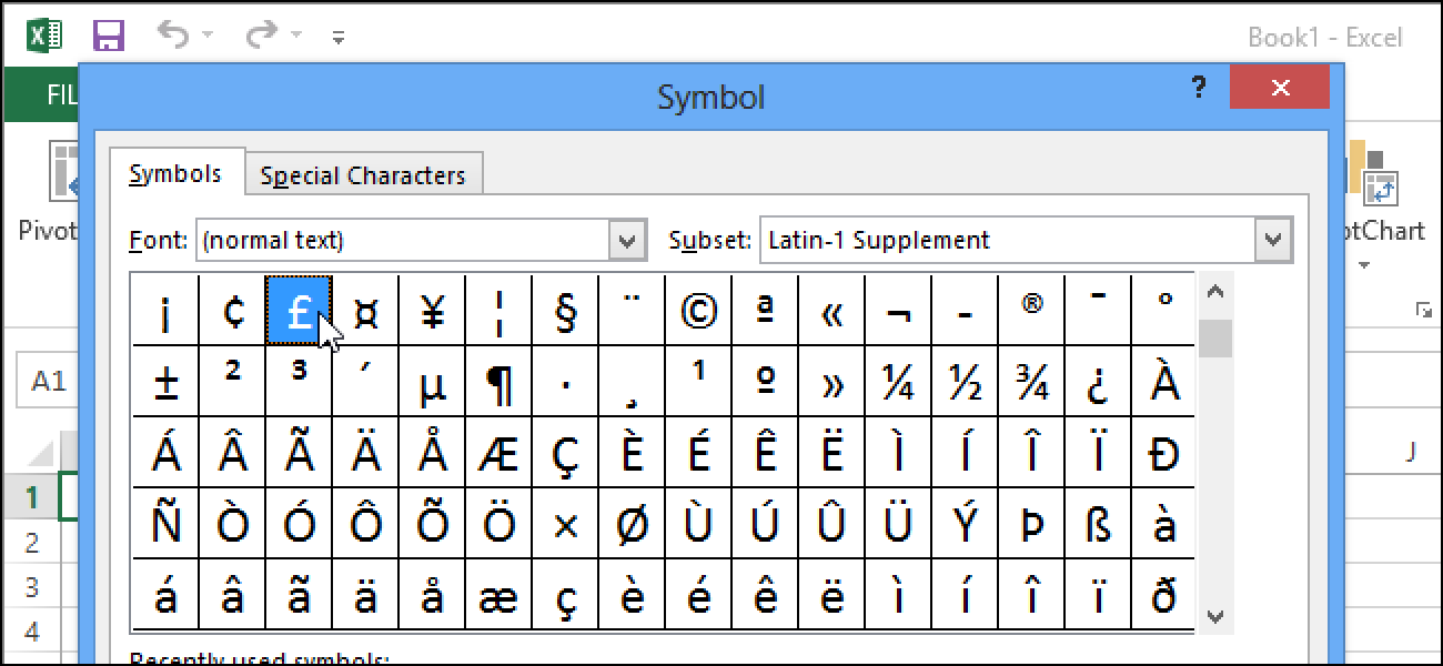 Comment attribuer des raccourcis clavier aux symboles dans Excel 2013