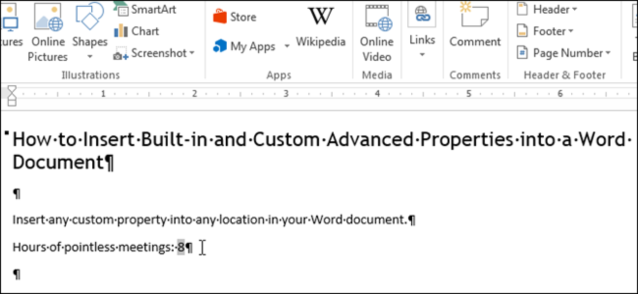 Comment insérer des propriétés avancées intégrées et personnalisées dans un document Word