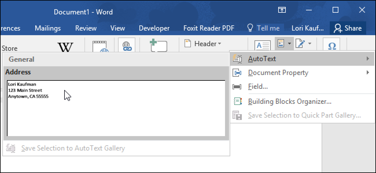 Comment insérer rapidement des blocs de texte dans Microsoft Word avec insertion automatique