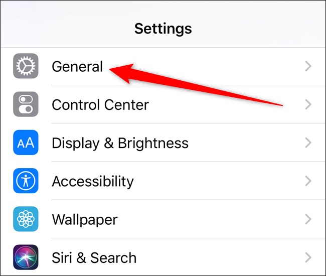 Option générale Apple iPhone Tap
