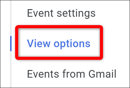 Google Agenda Sélectionnez Afficher les options