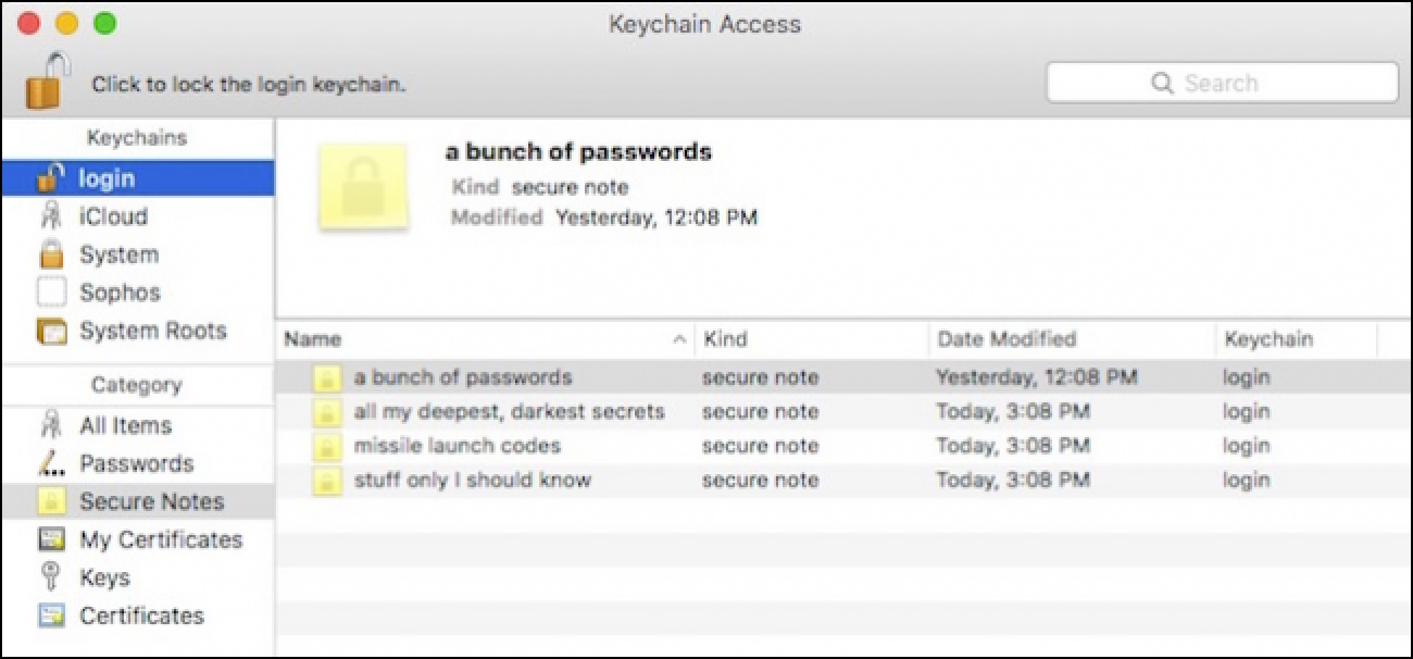 Comment créer des notes sécurisées sous OS X