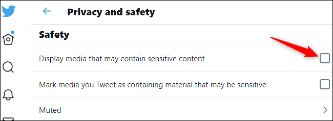 Désactiver le message de contenu sensible sur Twitter