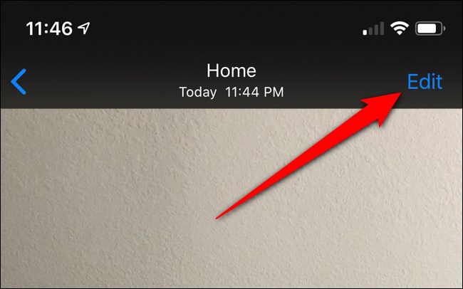 Apple iPhone Cliquez sur le bouton Modifier