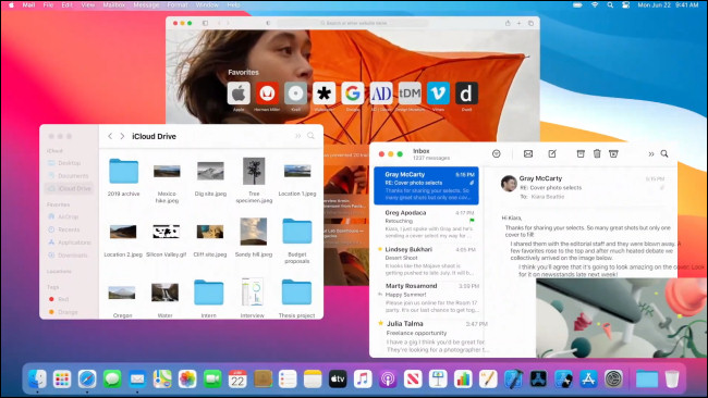 Interface macOS 11 Big Sur