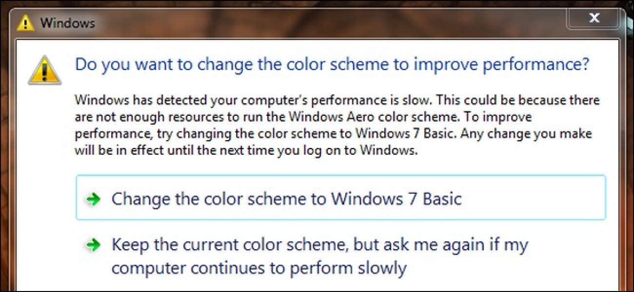 Comment puis-je désactiver les avertissements de performance Aero de Windows 7?