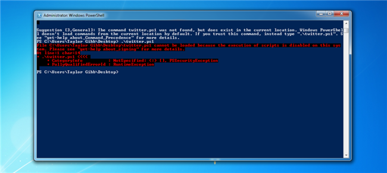 Comment autoriser l'exécution de scripts PowerShell sur Windows 7
