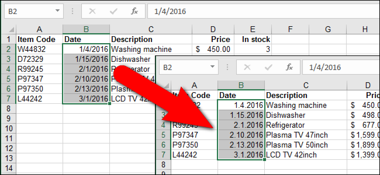 Comment utiliser les périodes dans les dates dans Excel