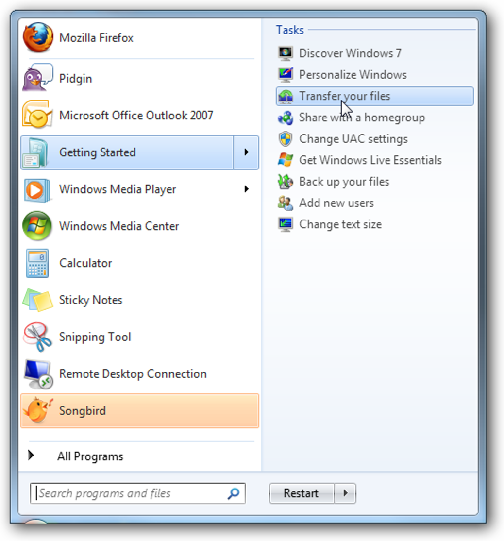 Migrez XP vers Windows 7 avec Easy Transfer et une clé USB
