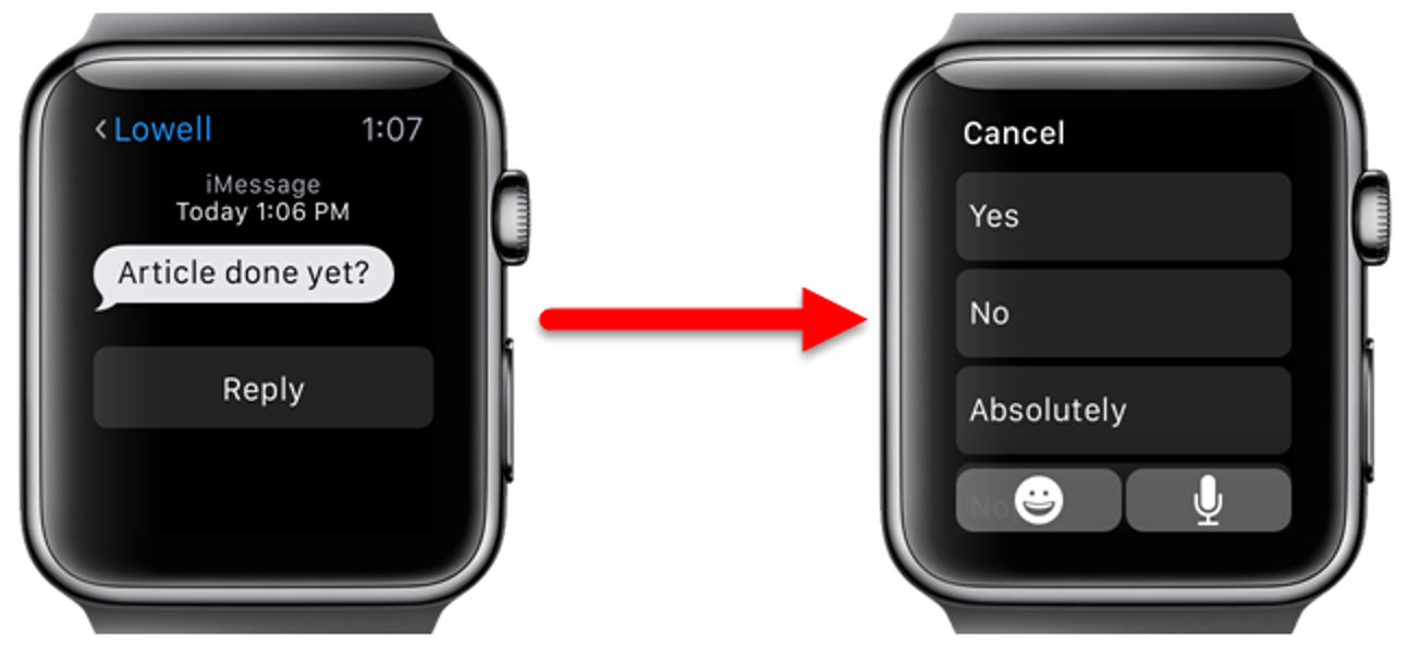 Comment configurer des réponses personnalisées pour les messages texte et e-mail sur votre Apple Watch