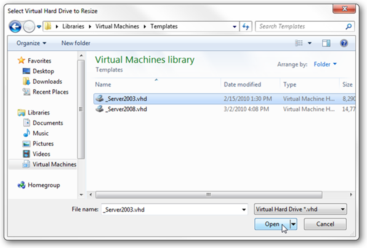 Comment redimensionner un fichier de disque dur virtuel (VHD) Microsoft