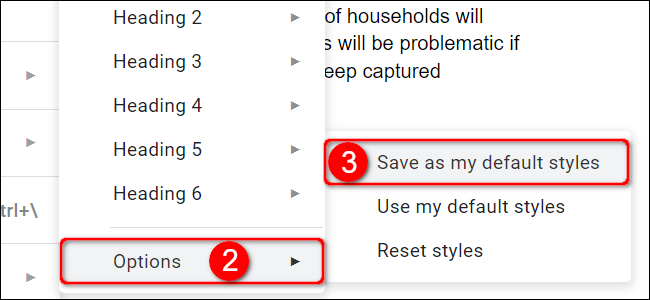 Enregistrer les styles par défaut dans Google Docs