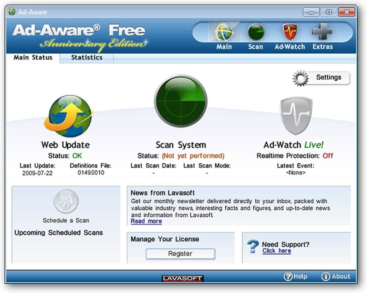 Supprimer les logiciels malveillants d'un système infecté avec Ad-Aware 2009