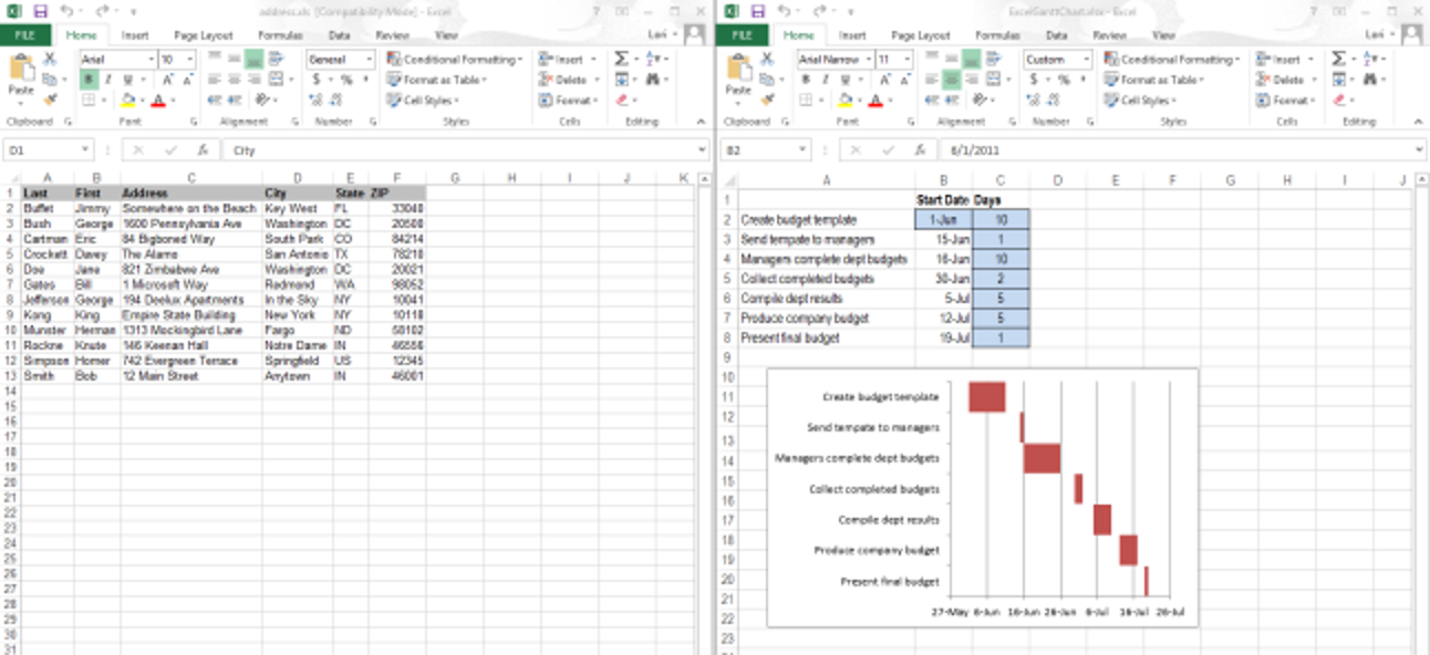 Comment afficher des feuilles de calcul côte à côte dans des fenêtres séparées dans Excel 2013