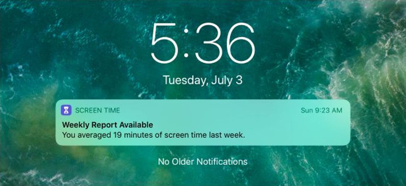 Comment désactiver les notifications de rapport hebdomadaire du temps d'écran sur iPhone ou iPad