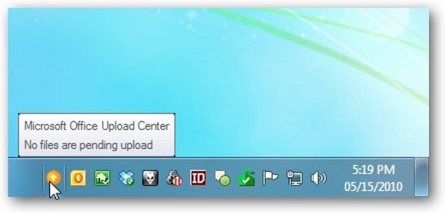 Arrêter l'affichage de l'icône du centre de téléchargement Office 2010 dans la barre des tâches