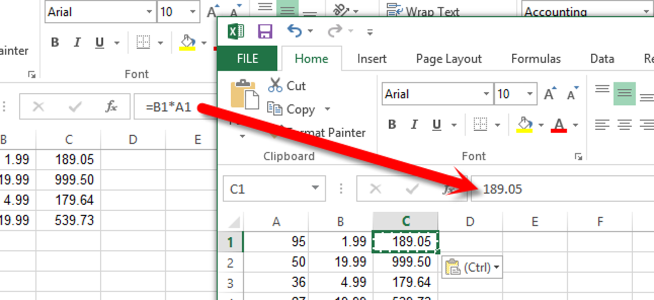 Comment convertir une formule en valeur statique dans Excel 2013