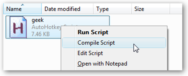 Ajouter "Exécuter en tant qu'administrateur" pour les scripts AutoHotkey dans Windows 7 ou Vista