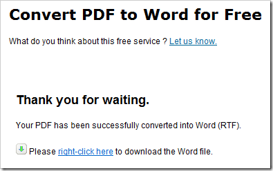 PDF en Word gratuitement