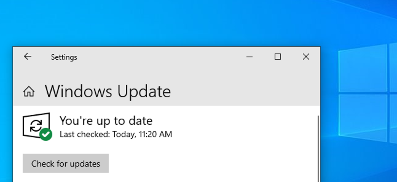 Le bouton «Vérifier les mises à jour» de Windows 10 est devenu plus sûr