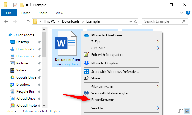Renommer en masse des fichiers dans l'Explorateur de fichiers avec PowerToy de Microsoft.