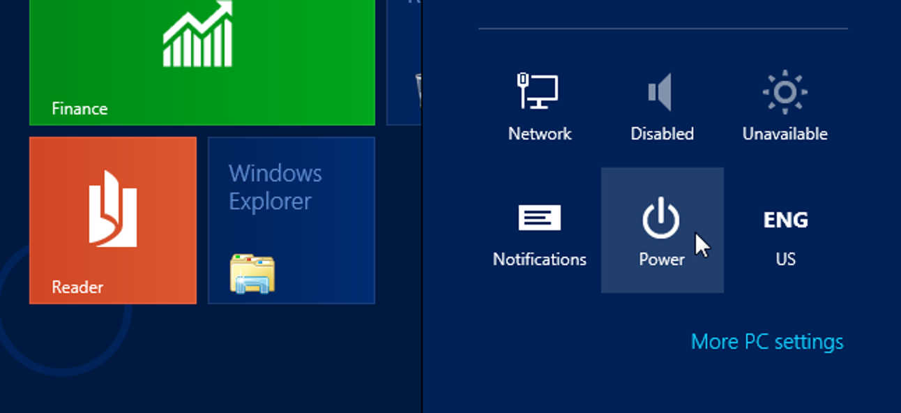 Ajouter Shutdown and Reboot au menu Windows 8 Win + X
