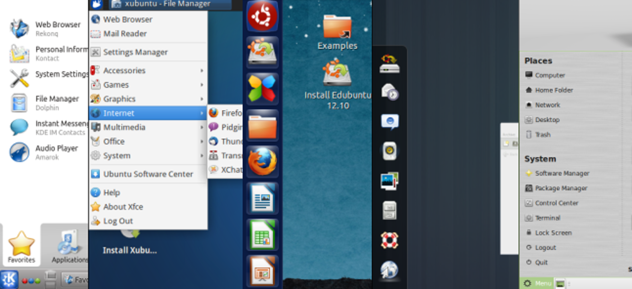 8 dérivés Ubuntu avec différents environnements de bureau