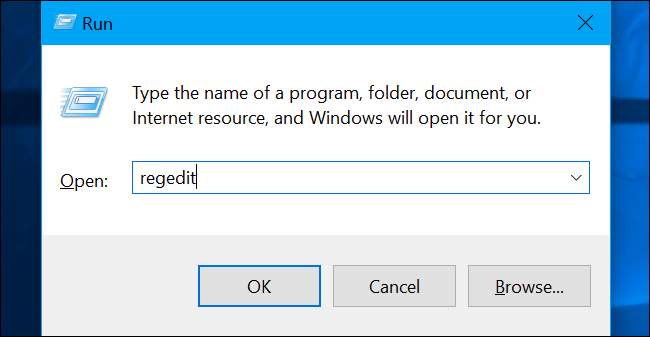 Appuyez sur Windows + R pour ouvrir "Courir" et tapez "regedit" et appuyez sur la touche Entrée.