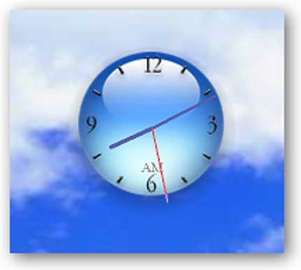 Horloge de bureau analogique de style Vista pour Windows XP