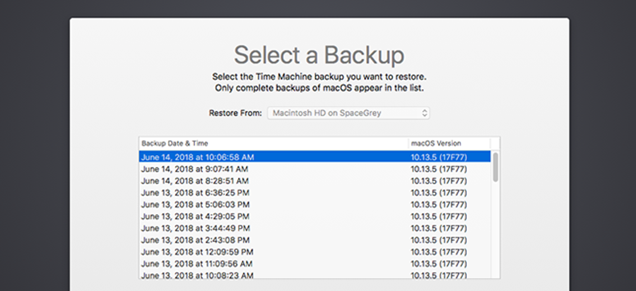 Comment restaurer complètement macOS à partir d'une sauvegarde Time Machine en mode de récupération