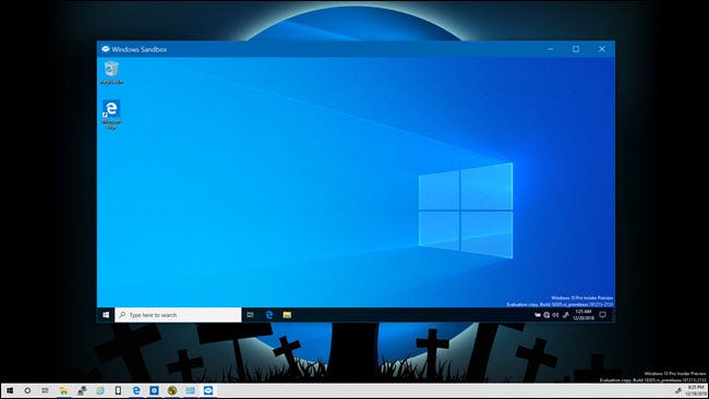 Windows Sandbox sur un bureau Windows 10