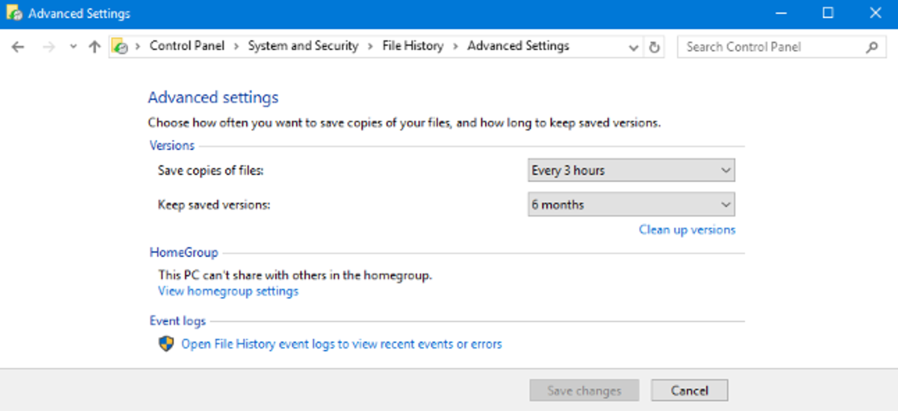 Combien de temps la copie d'un fichier restera-t-elle dans l'historique des fichiers après sa suppression de Windows 10?