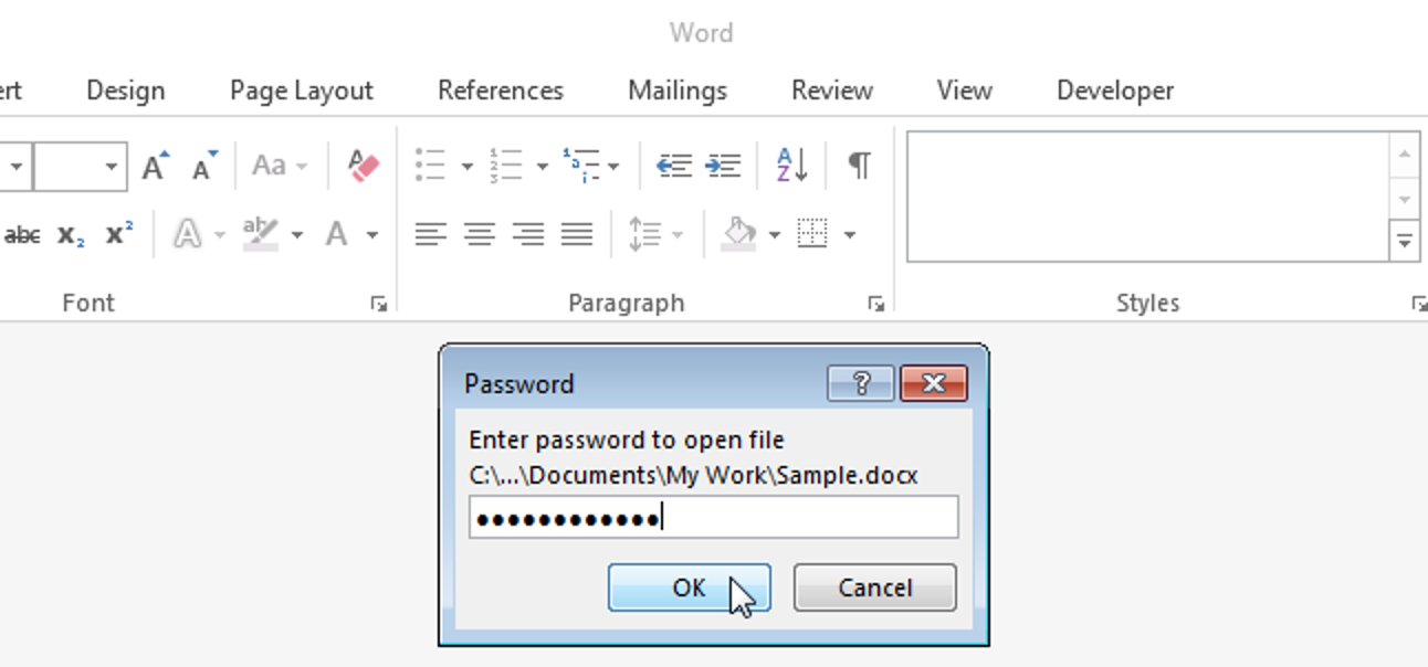 Comment ajouter un mot de passe ouvert à un document Word