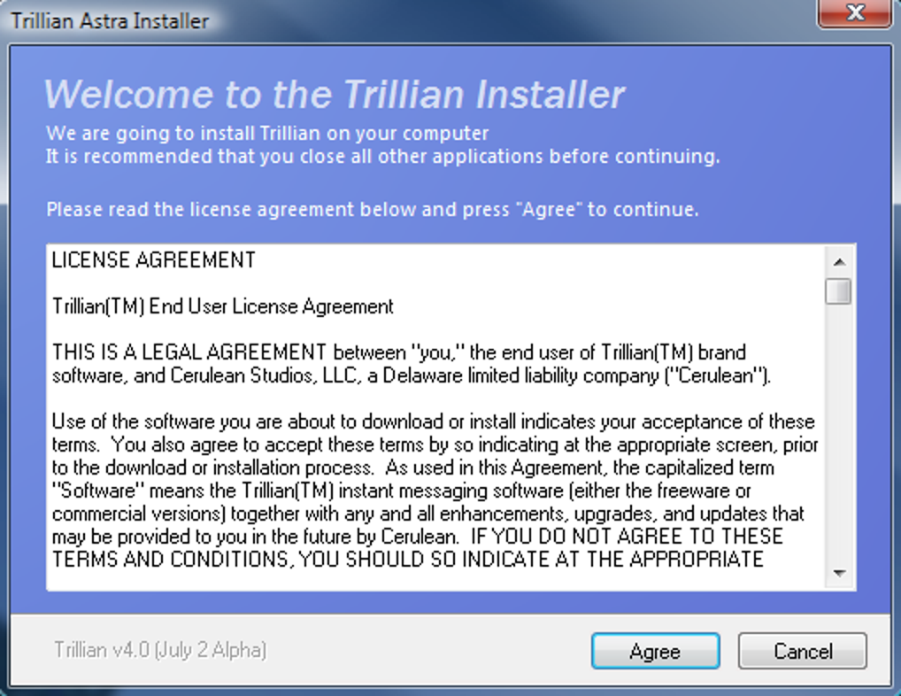 Trillian Astra V4.0a avec captures d'écran