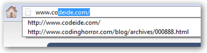 Rendre Firefox uniquement les URL saisies manuellement à saisie semi-automatique