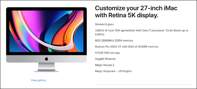 Apple iMac avec Core i7 de 10e génération