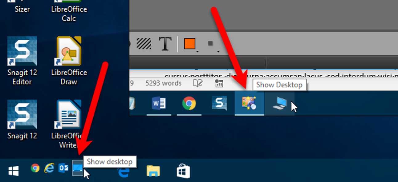 Comment déplacer l'icône «Afficher le bureau» vers la barre de lancement rapide ou la barre des tâches de Windows