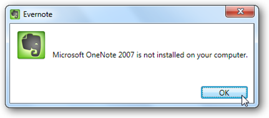 Importer des blocs-notes OneNote 2010 dans Evernote